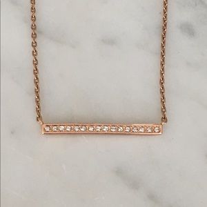 Swarovski Rose Bar Necklace